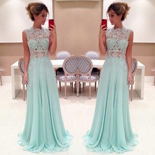 long lace evening dresses