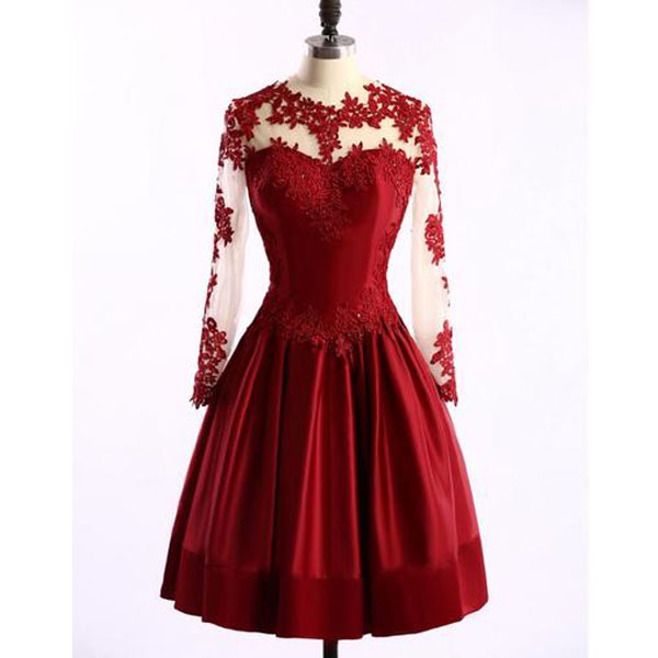 prom dress short red