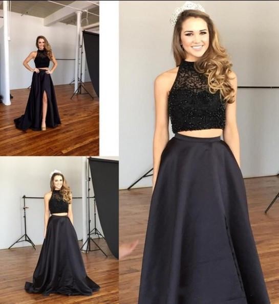 black evening wear dress