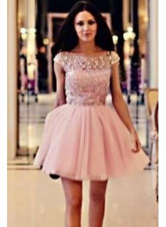 Lovely Homecoming Dress Crystals Short Cap Sleeve Lovely Homecoming Dress Crystals Short Cap Sleeve